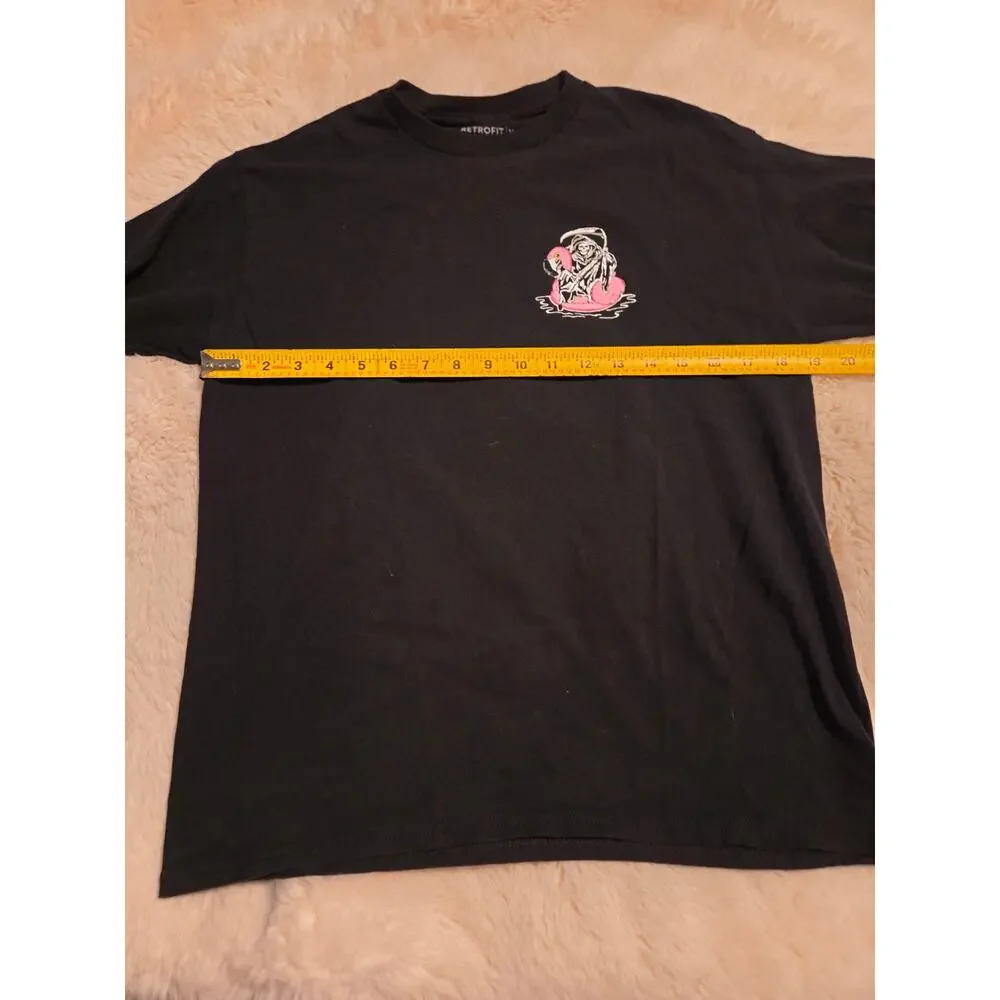 You'll Float Too Grim Reaper Flamingo Float RETROFIT Men's M Black T-Shirt